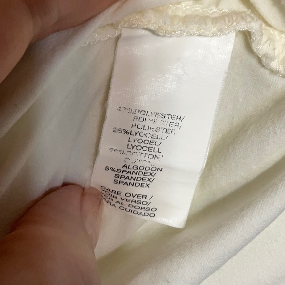 ANNE KLEIN Crossover Top, Cream - Picture 4 of 4